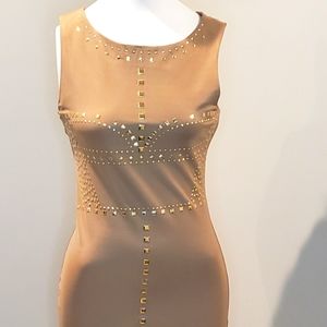 SOLD!!! hort fitted dress with gold accents